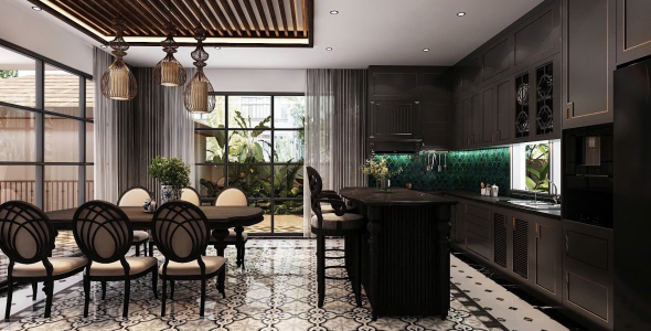 NỘI THẤT VILLA PHONG CÁCH INDOCHINE 