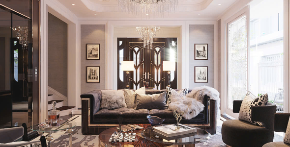Phòng Khách Phong Cách Luxury