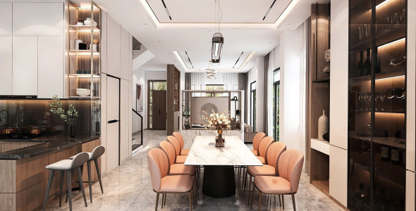 NỘI THẤT BIỆT THỰ PHONG CÁCH LUXURY