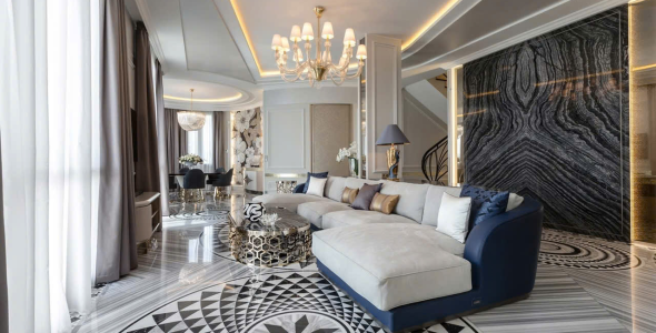 Phòng Khách Phong Cách Luxury 