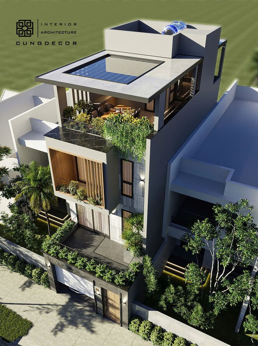 Nhà Phố Phong Cách Hiện Đại