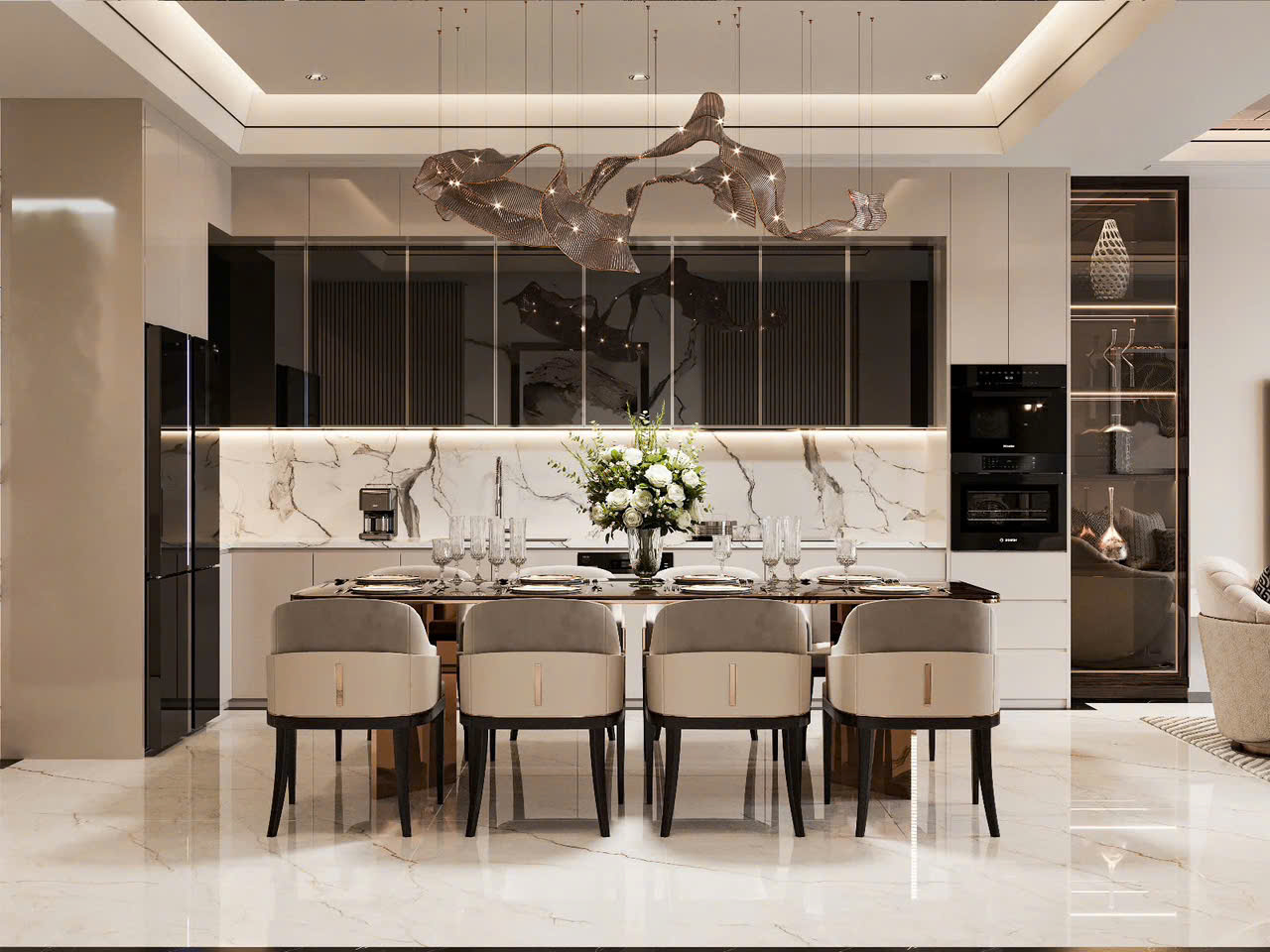 THIẾT KẾ NỘI THẤT NHÀ PHỐ PHONG CÁCH LUXURY