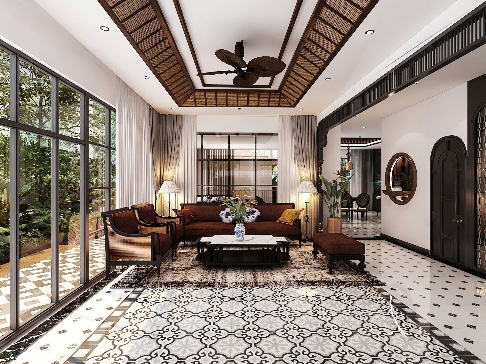 NỘI THẤT VILLA PHONG CÁCH INDOCHINE