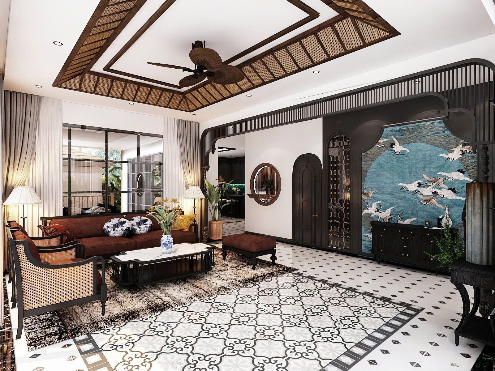 NỘI THẤT VILLA PHONG CÁCH INDOCHINE