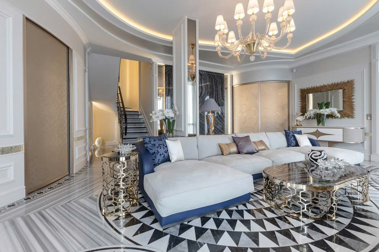 Phòng Khách Phong Cách Luxury 
