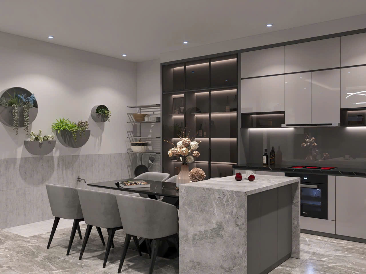 Nhà Bếp Phong Cách Hiện Đại Đơn Giản