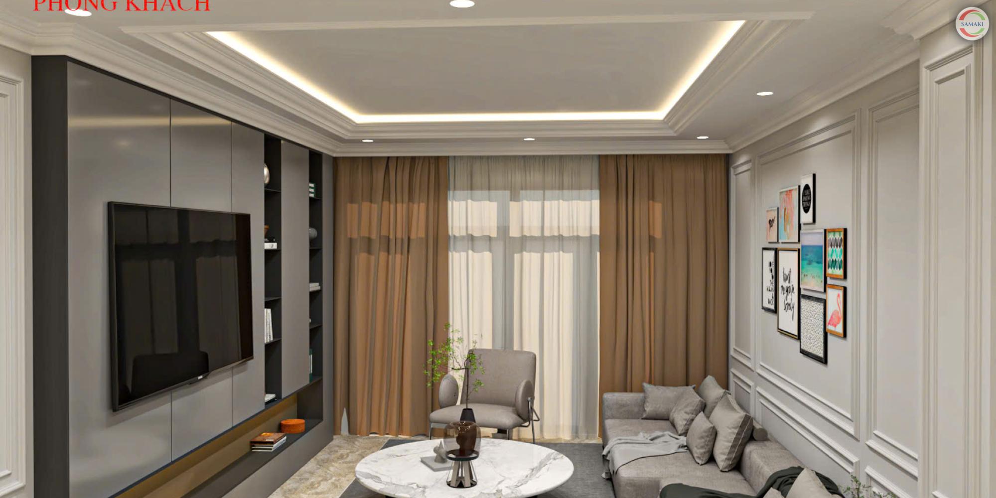 Nội thất nhà phố 2 tầng Gò Vấp