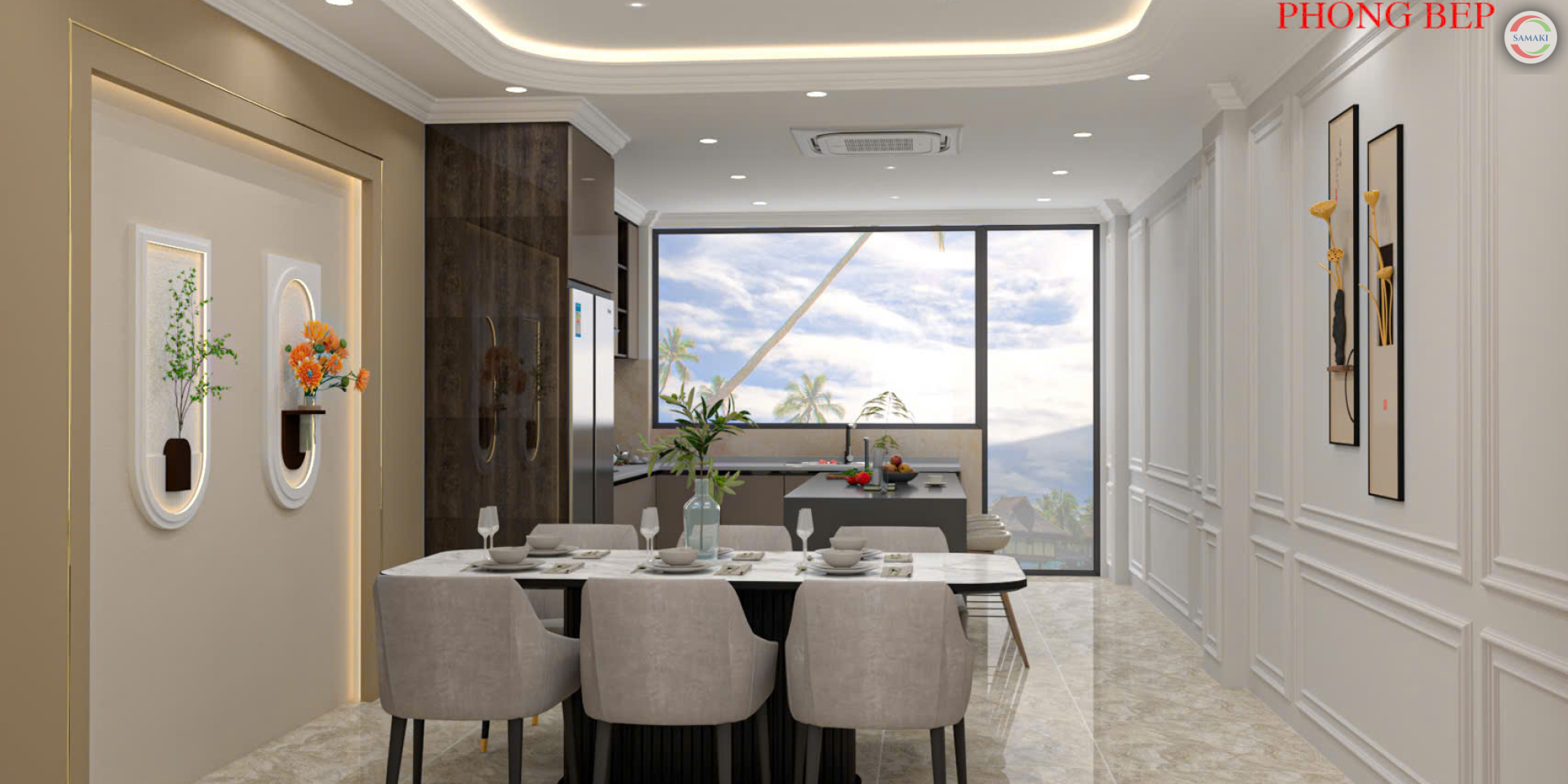 Nội thất nhà phố 2 tầng Gò Vấp