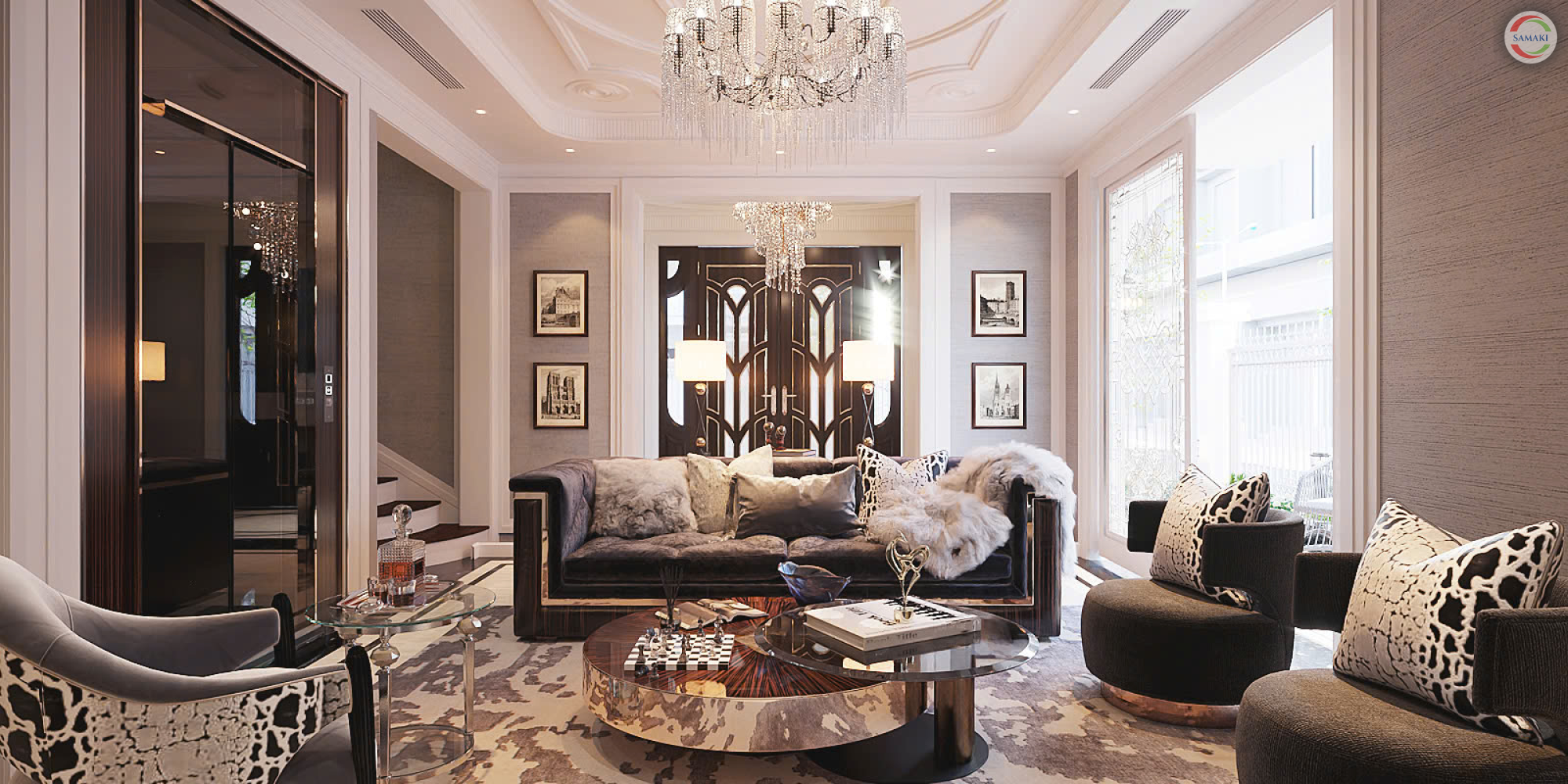 Phòng Khách Phong Cách Luxury