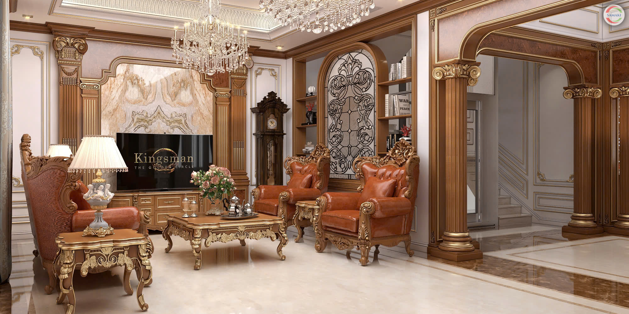 Phòng Khách Phong Cách Tân Cổ Điển