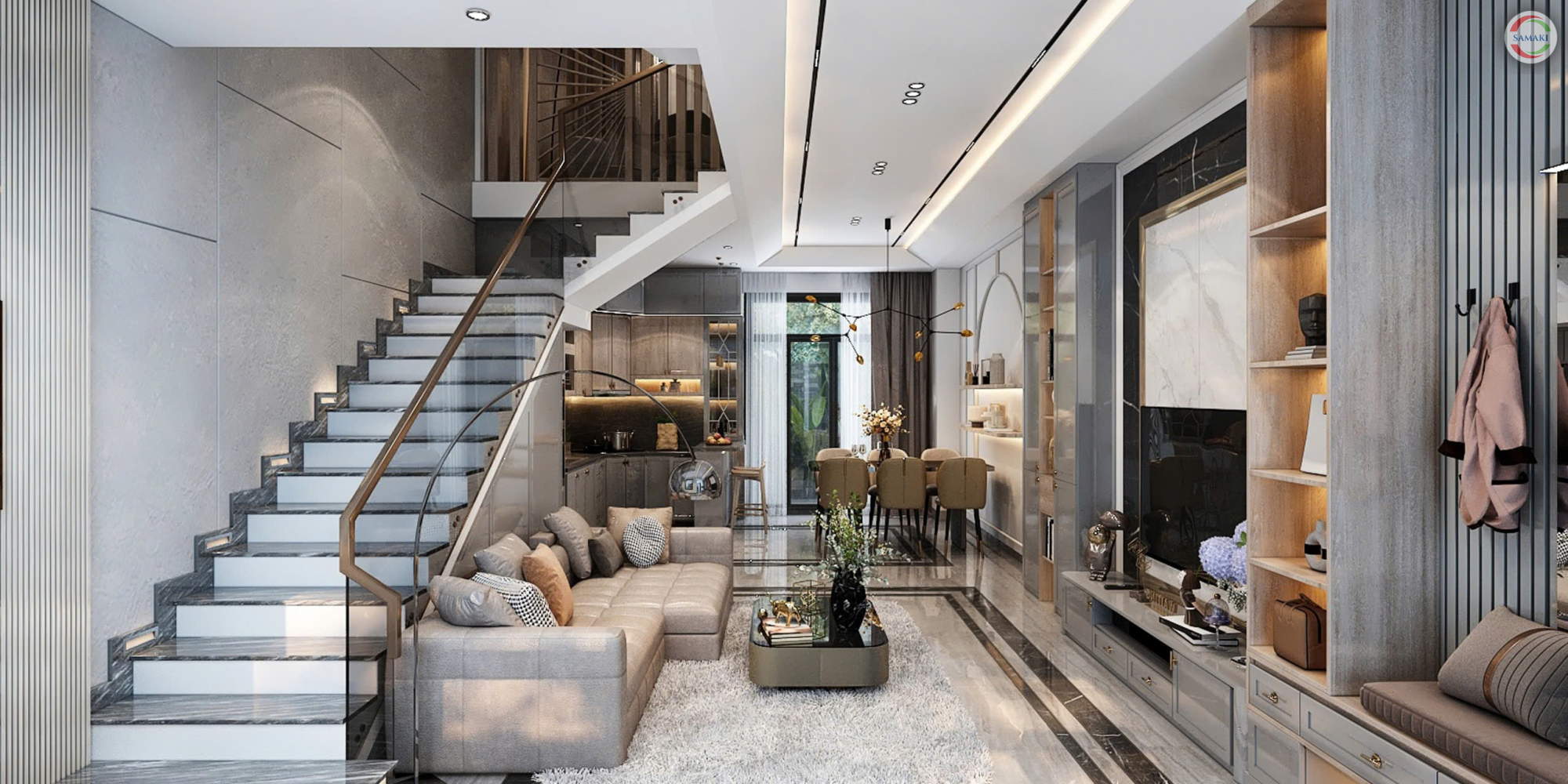 Nội Thất Nhà Phố Phong Cách Hiện Đại 