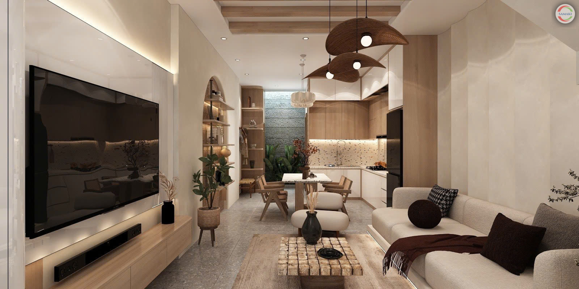 nội thất phong cách hiện đại a Thạch Quận 7