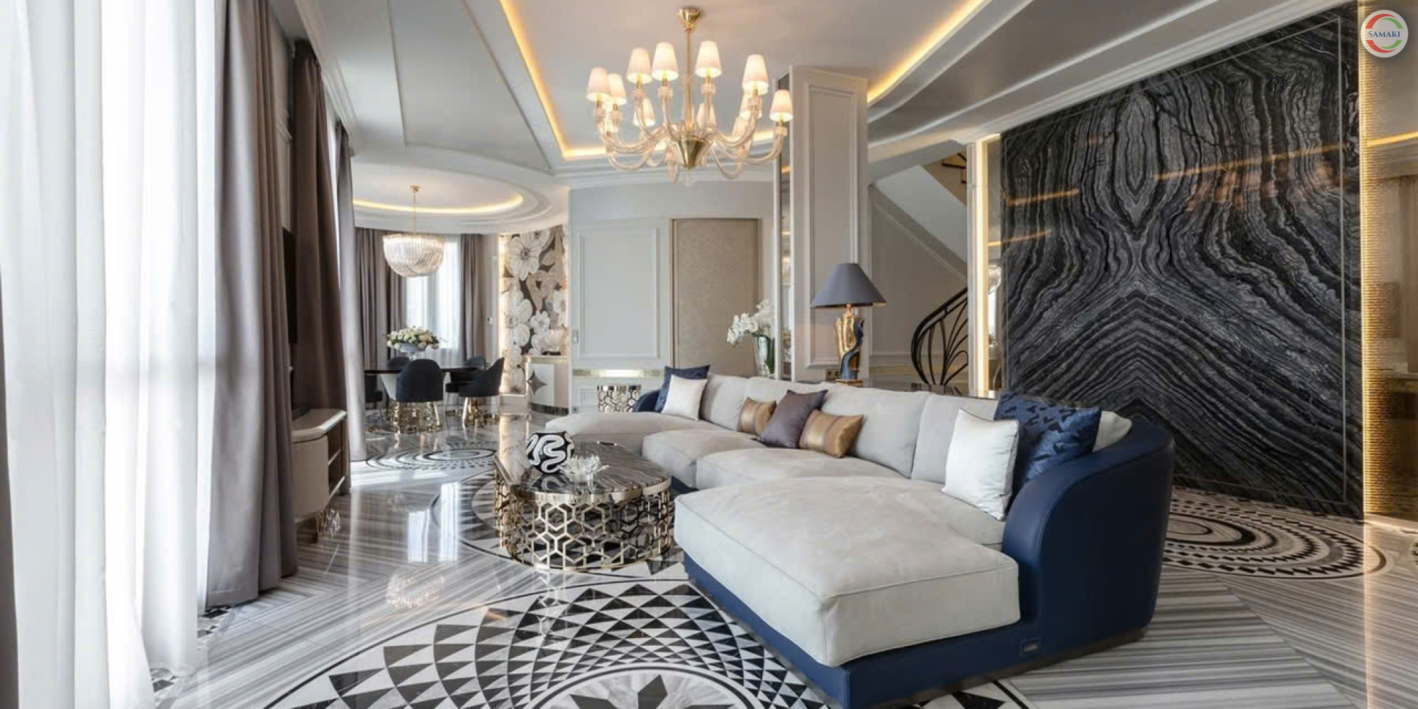 Phòng Khách Phong Cách Luxury 