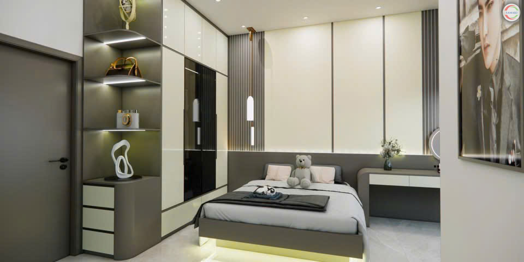 Phòng Ngủ Phong Cách Hiện Đại Luxury