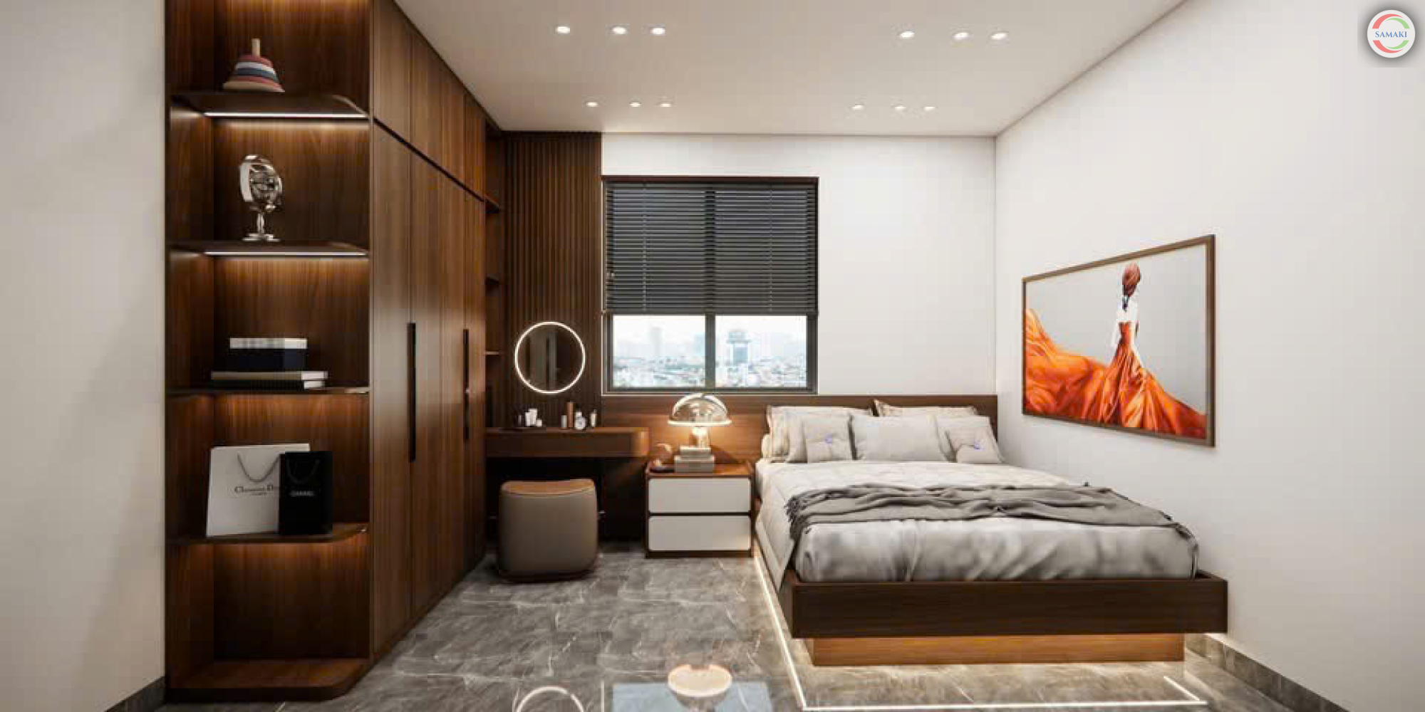 Phòng Ngủ Phong Cách Hiện Đại Luxury
